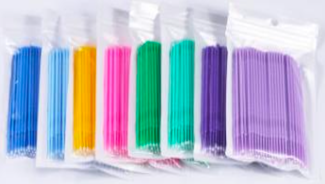 Micro Brushes for Eyelash Extensions | 100 Pack | Disposable Lint-Free Applicators
